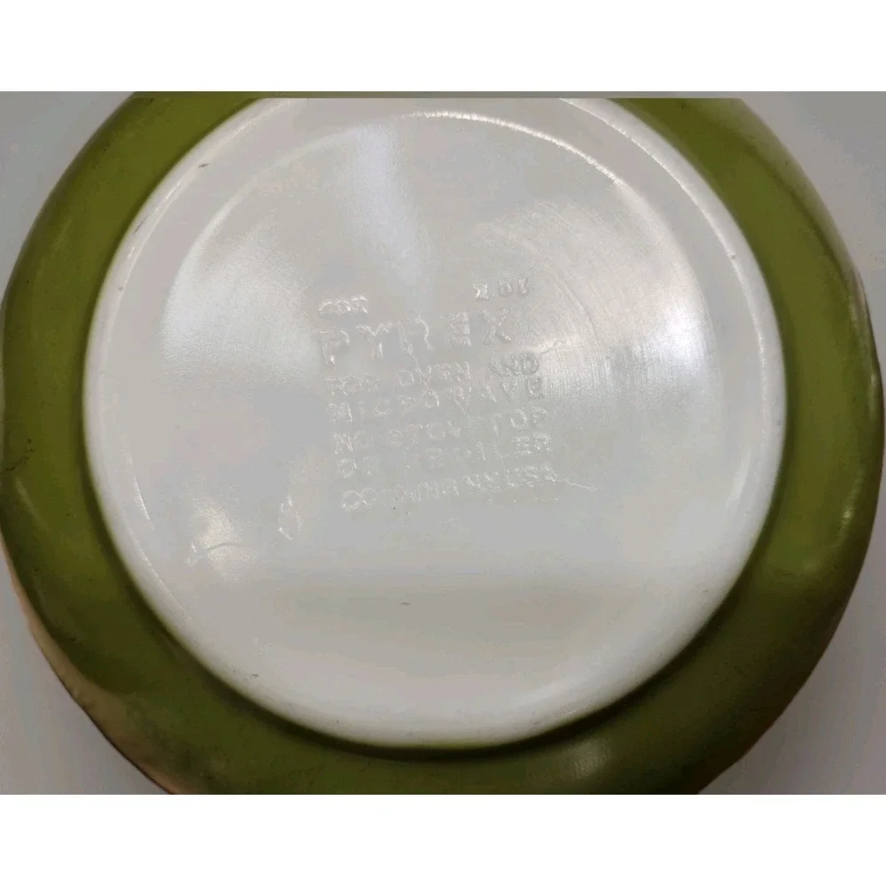 Vintage Pyrex Spring Blossom Crazy Daisy Green Mixing Bowls 401 402 403
